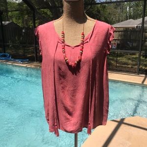 Lucky Brand top with cap sleeves
